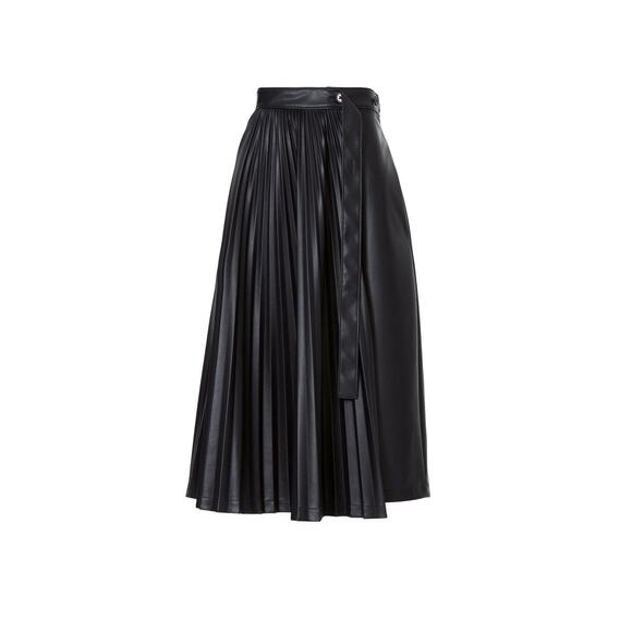 3.1 Phillip Lim Faux Leather Pleated Skirt